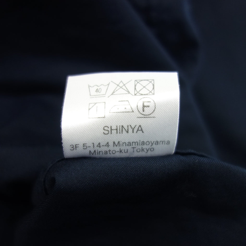 Used ◆Shinya Shirt Cotton Men's Navy 3 SHINYA [AFB34] 