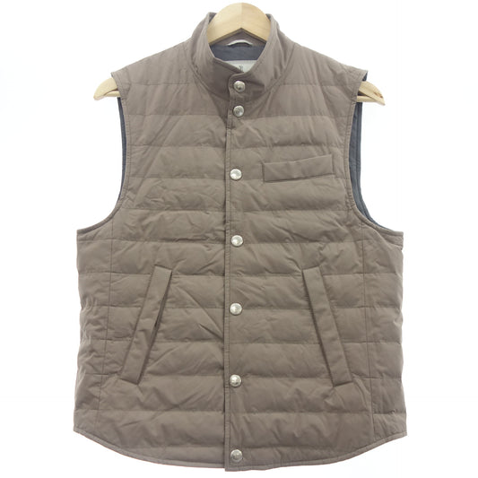 ブルネロクチネリ ダウン ベスト メンズ モカ XS BRUNELLO CUCINELLI【AFA10】【中古】