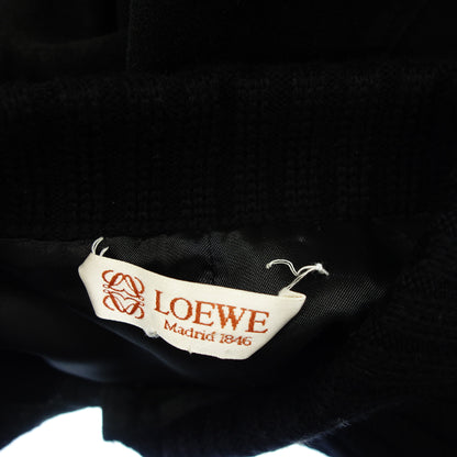 LOEWE Knit Cardigan Suede Leather Anagram Women's Black 40 LOEWE [AFG1] [Used] 