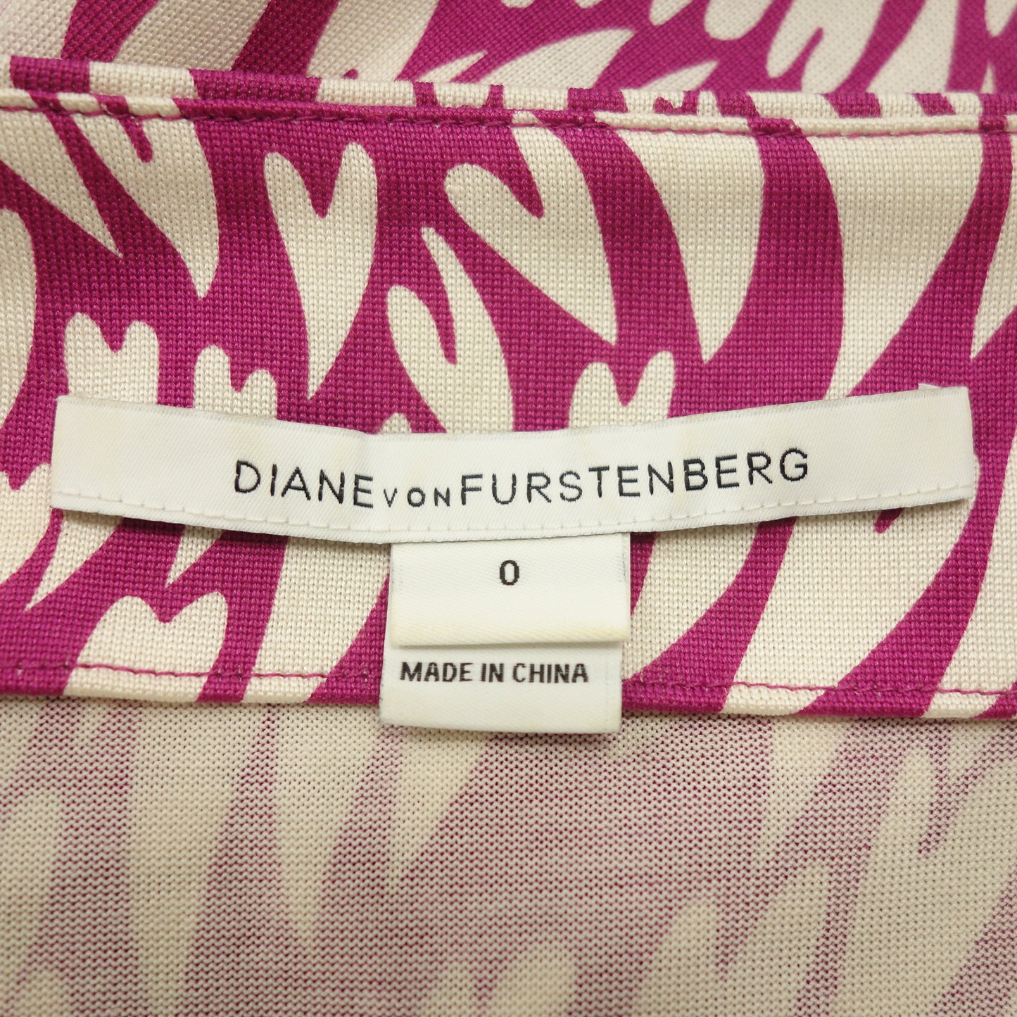 品相良好◆黛安·冯芙丝汀宝 (Diane Von Furstenberg) 连衣裙真丝全身图案粉色 0 号女式 DIANE VON FURSTENBERG [AFB8] 