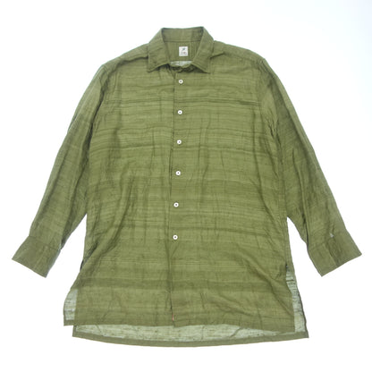 Period Features Shirt Cotton Regular Color Men's Green PERIOD FEATURES [AFB42] [Used] 