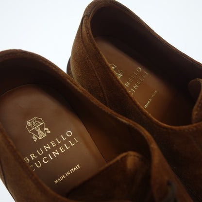 Good Condition◆Brunello Cucinelli Leather Shoes Suede Straight Tip Men's 42 Brown BRUNELLO CUCINELLI [AFC55] 