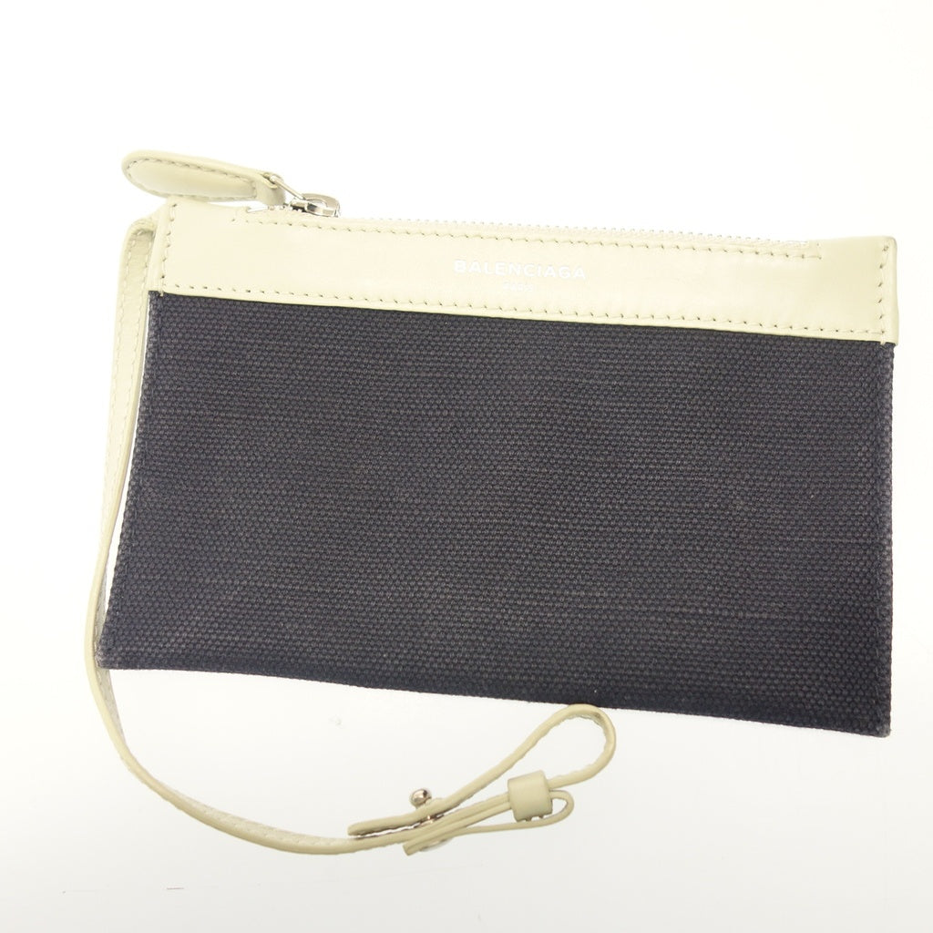 Used ◆ Balenciaga color mini pouch navy Balenciaga [AFI17] 