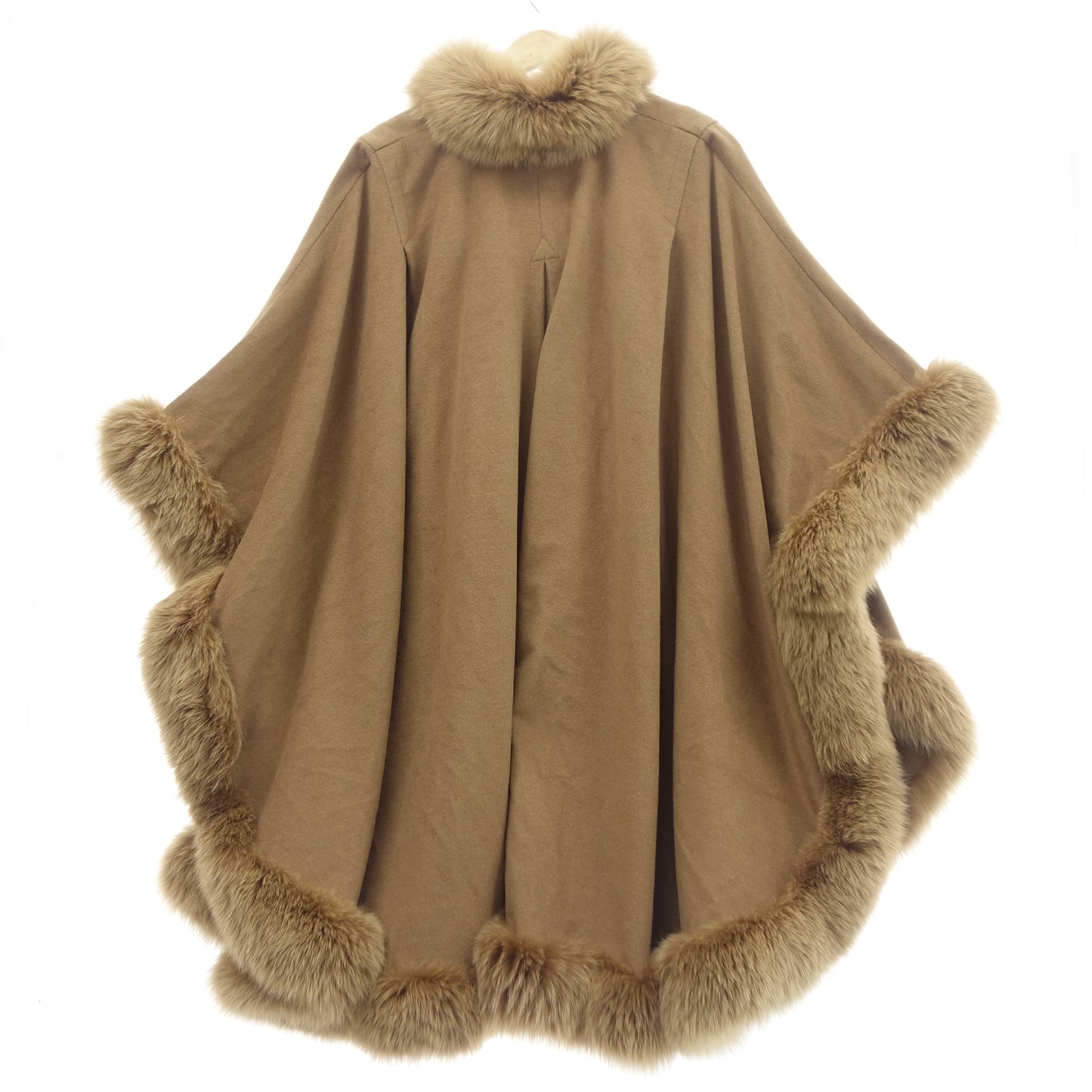 JEAN-LOUIS SCHERRER Poncho Fox Fur Camel JEAN-LOUIS SCHERRER [AFF19] [Used] 