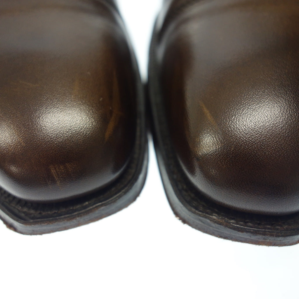 状况非常好 ◆ Crockett &amp; Jones 直尖皮鞋 Hallam 男式 7.5 棕色 Crockett &amp; Jones HALLAM [LA] 