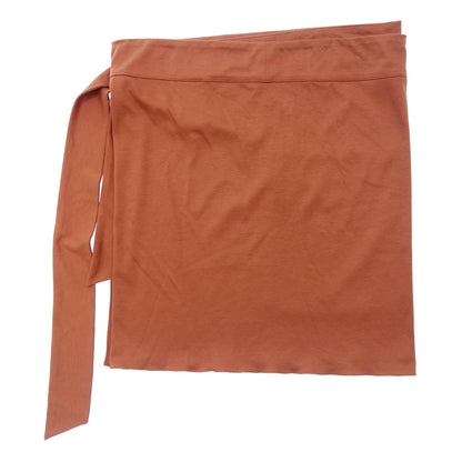 Very good condition◆Hermes Wrap Skirt Cotton Women's 34 Orange HERMES [AFB40] 