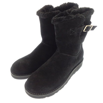 与新品一样◆IL BISONTE Fracap 绒面革靴子女式 42 黑色 IL BISONTE Fracap [A​​FD2] 