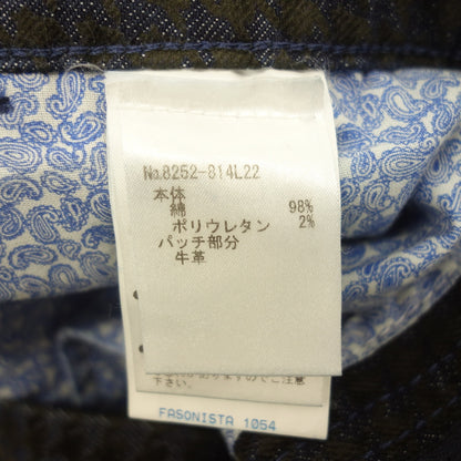 Good condition ◆ Entre Amis Denim Pants 8252-814L22 Men's Houndstooth Pattern Blue Size 33 entre amis [AFB11] 