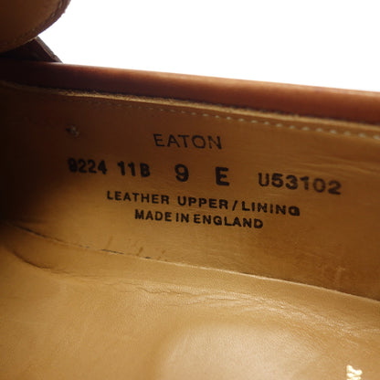 極美品◆クロケット＆ジョーンズ レザーシューズ コインローファー EATON イートン 茶系 UK9E CROCKETT&JONES【LA】