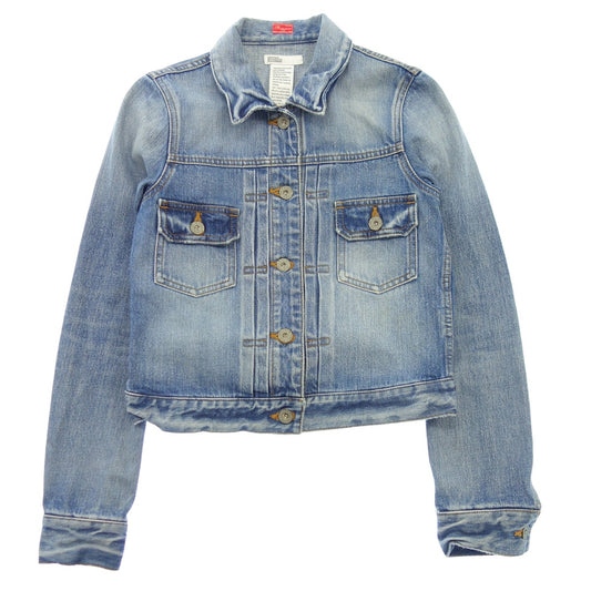 Good condition◆Double standard closing denim jacket 5501064A Women's Blue 36 [AFB22] 