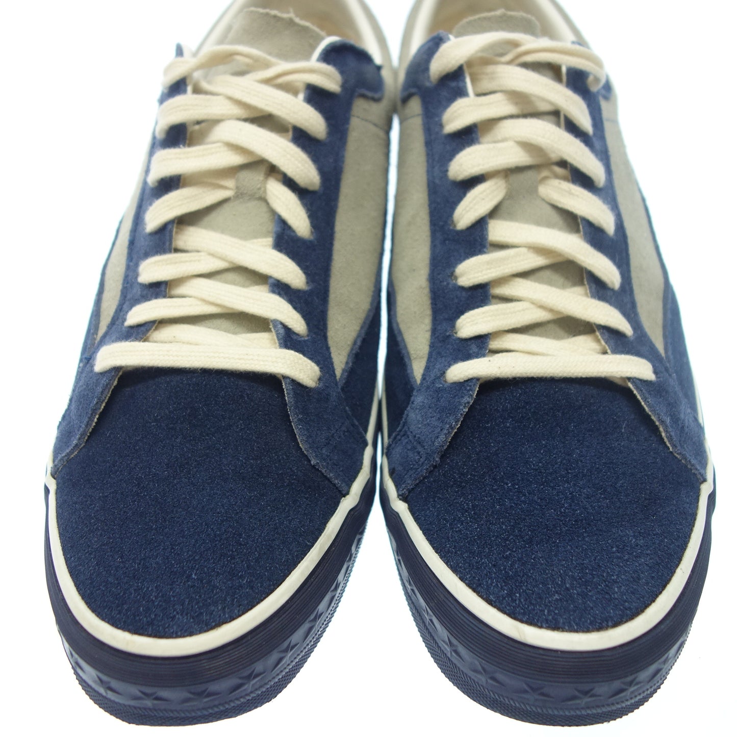 Used ◆Warehouse Suede Sneakers 2 Tone Low Cut 3600 Men's Size 9 Navy with Box WAREHOUSE [AFD5] 