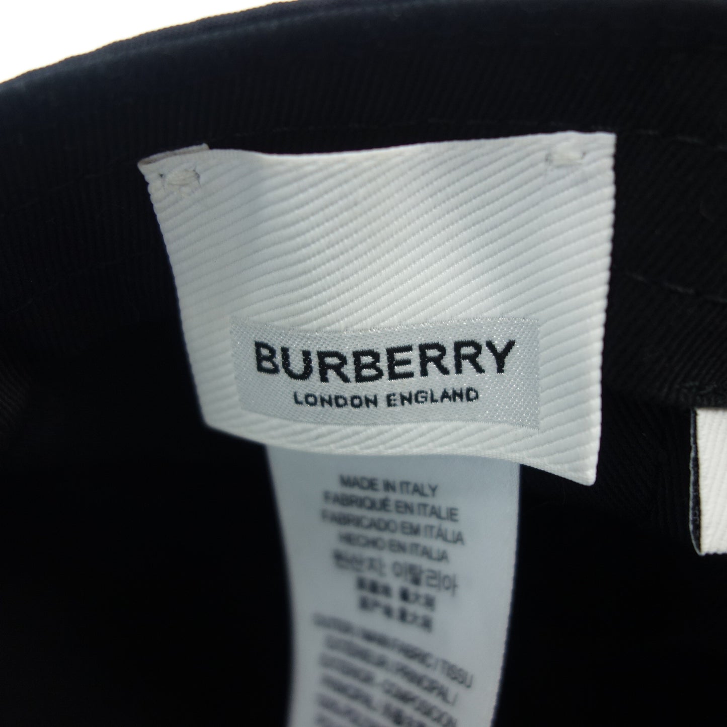 Burberry 棒球帽 尼龙徽标 黑色 BURBERRY [AFI22] [二手] 