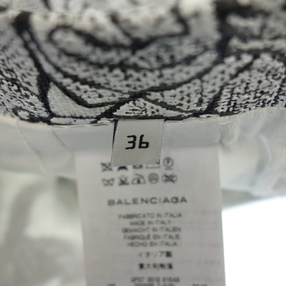 Good condition ◆ Balenciaga Mini Skirt 2013 All Over Pattern Women's White 36 BALENCIAGA [AFB22] 