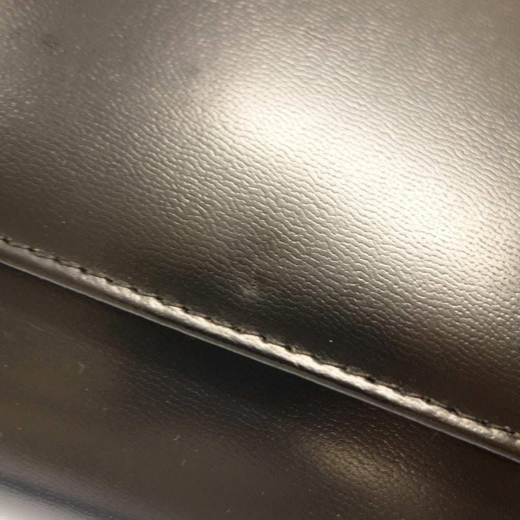 Very good condition◆Katsurayumi leather handbag black YUMI KATSURA [AFE6] 