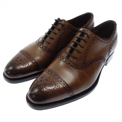 Very good condition ◆ Edward Green Cadogan Straight Tip Leather Shoes Semi Brogue Men's 6.5 Brown EDWARDGREEN CADOGAN [LA] 