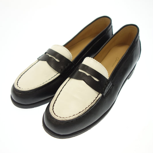 Unused ◆ UTALIYA loafers ladies 36 black and white combination UTALIYA [AFD5] 