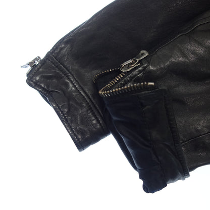 Used Dolce &amp; Gabbana Leather Jacket Zip Up Lambskin Men's Black Size 44 DOLCE&amp;GABBANA [AFG1] 