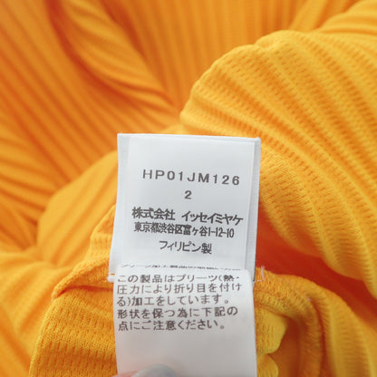 ISSEY MIYAKE HOMME PLISSE Pleated Short Sleeve Button Shirt HP01JM126 Yellow Men's 2 ISSEY MIYAKE HOMME PLISSE [AFB38] [Used] 