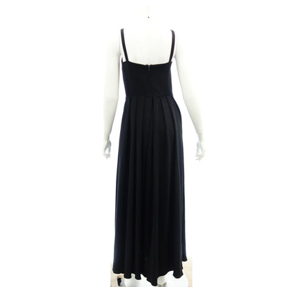 Very good condition◆Valentino long dress silk ladies black size 4 VALENTINO [AFB50] 