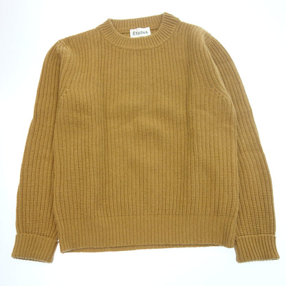 Very good condition◆Etudes knit sweater men's brown S Etudes [AFB6] 