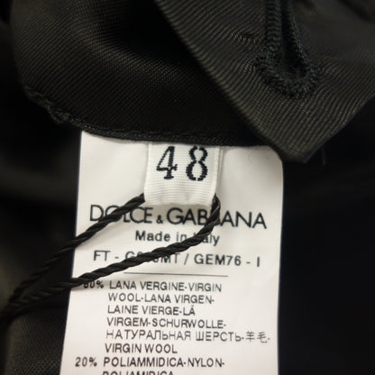 未使用 ◆Dolce &amp; Gabbana 切斯特大衣羊毛 x 聚酰胺男式黑色 48 码 DOLCE&amp;GABBANA [AFB11] 