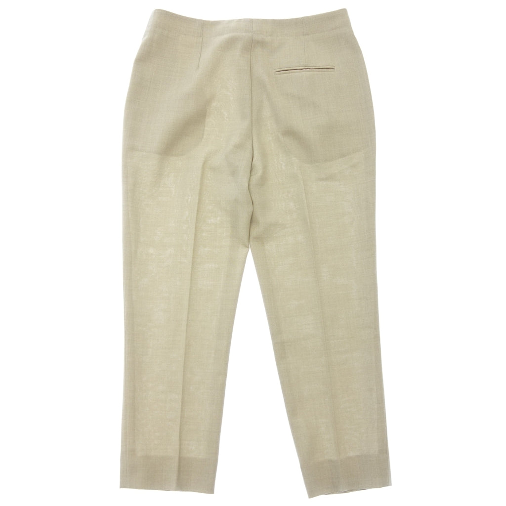 Used ◆Hermes slacks pants tapered cotton ladies 38 beige HERMES [AFB25] 