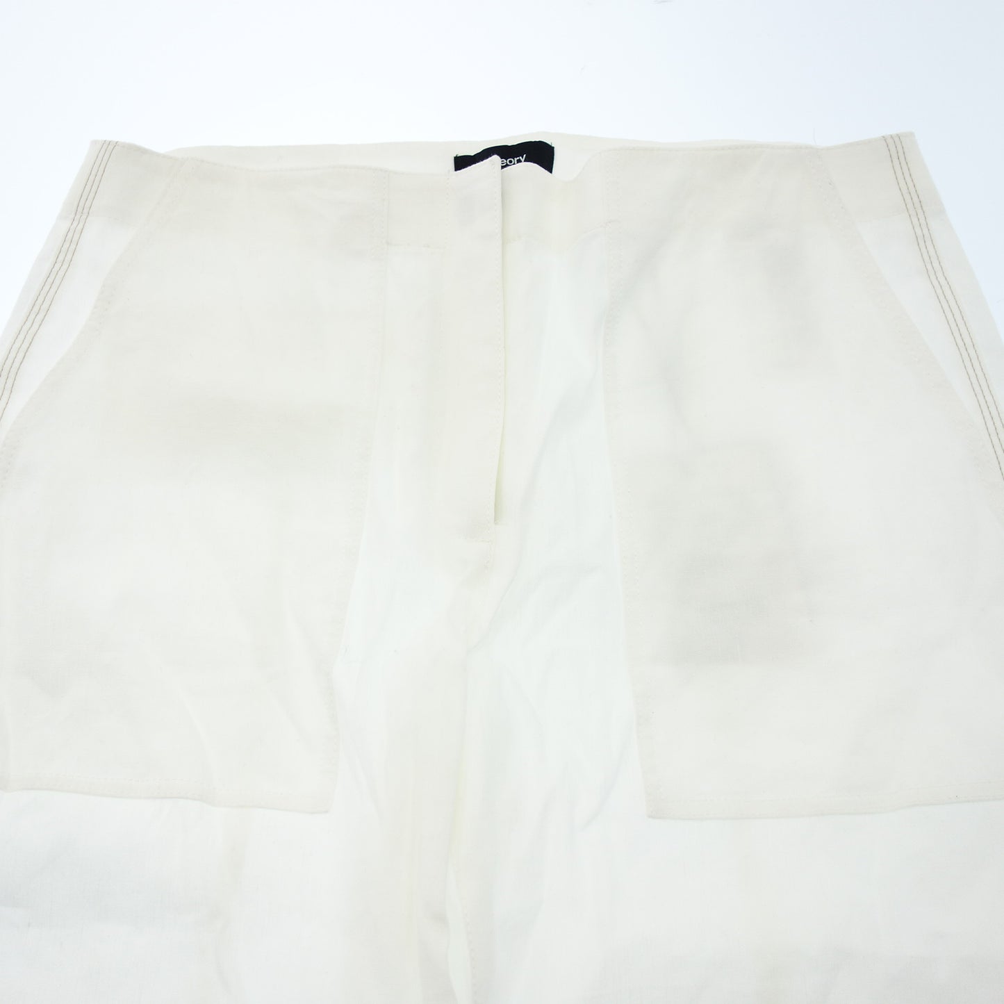 Theory Slim Crop Pants with Tag Women's White 4 Theory [AFB50] [Used] 