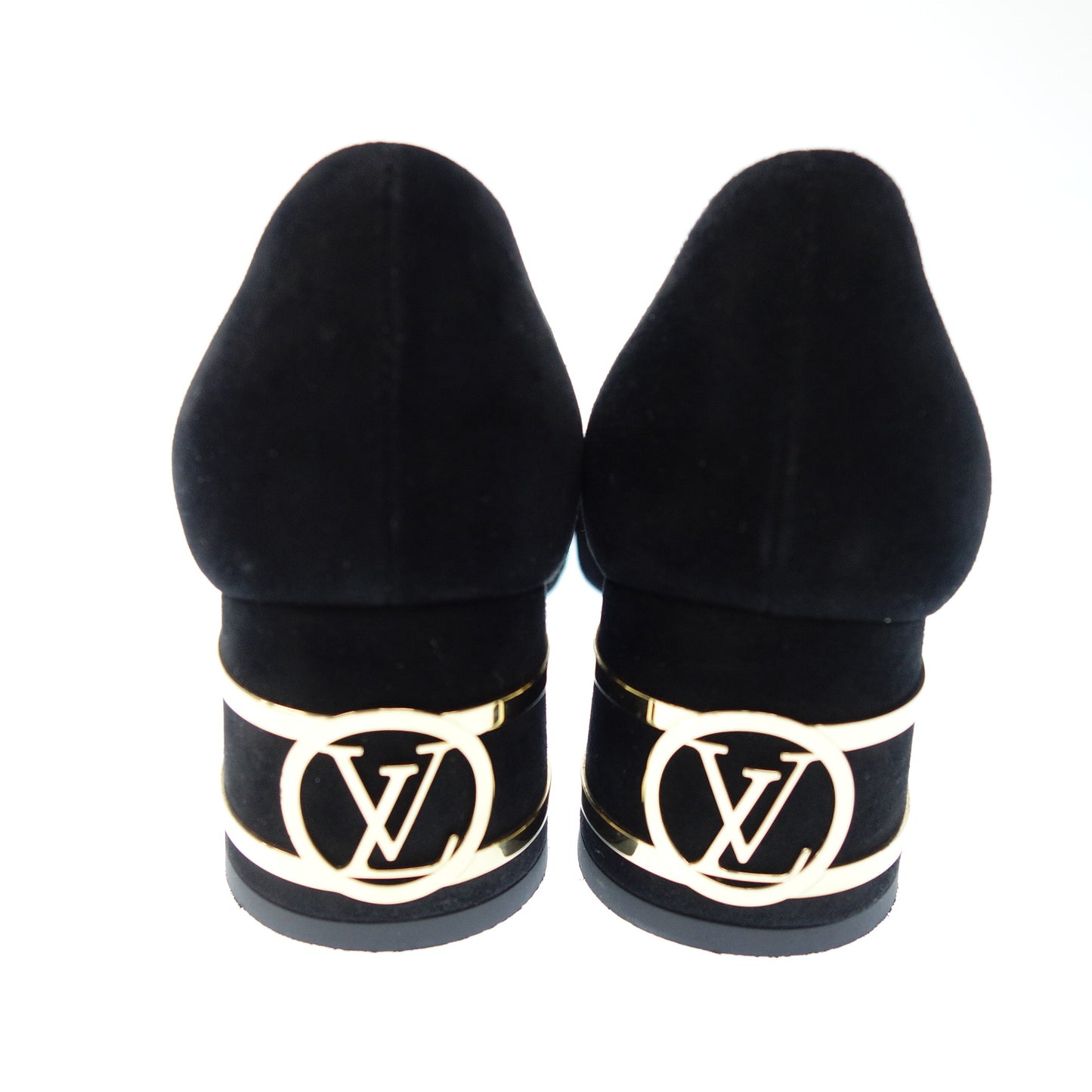 Good Condition◆Louis Vuitton Pumps LV Suede Women's Black Size 37 Louis Vuitton [AFD1] 