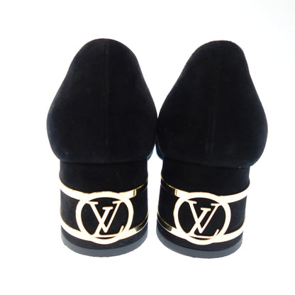 状况良好 ◆Louis Vuitton 高跟鞋 LV 绒面革女士黑色 尺寸 37 Louis Vuitton [AFD1] 