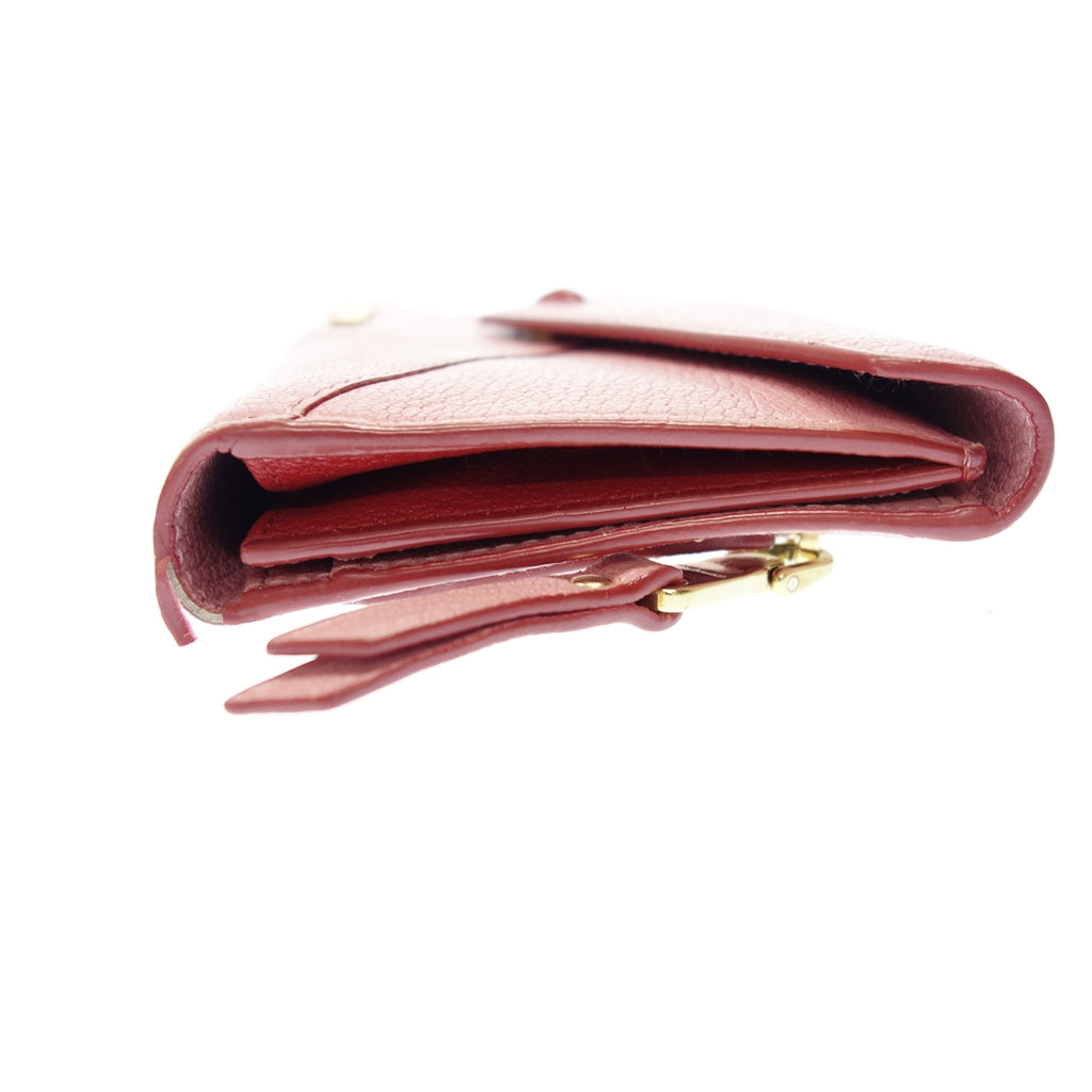 Used ◆ Miu Miu long wallet Madras love letter pink gold hardware miumiu [AFI20] 