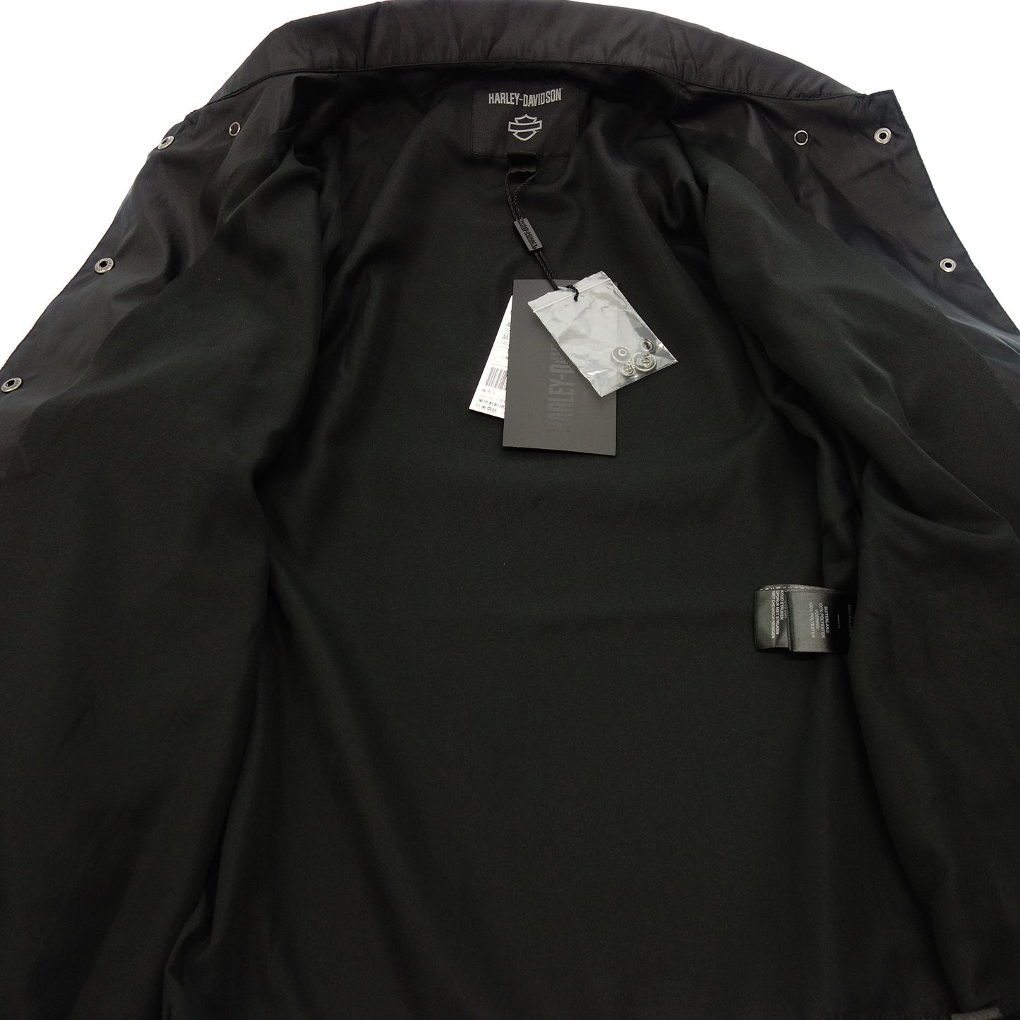 Unused◆Harley Davidson Coach Jacket Nylon Black Size S 97432-22VW Men's HARELY DAVIDSON [AFB4] 