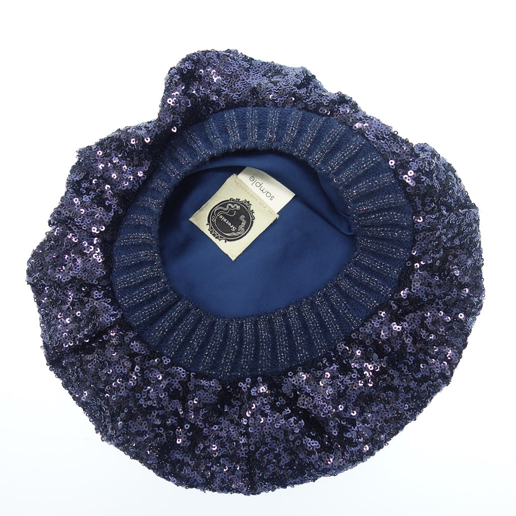 Good condition ◆ Sretsis beret sequins blue Sretsis [AFI21] 