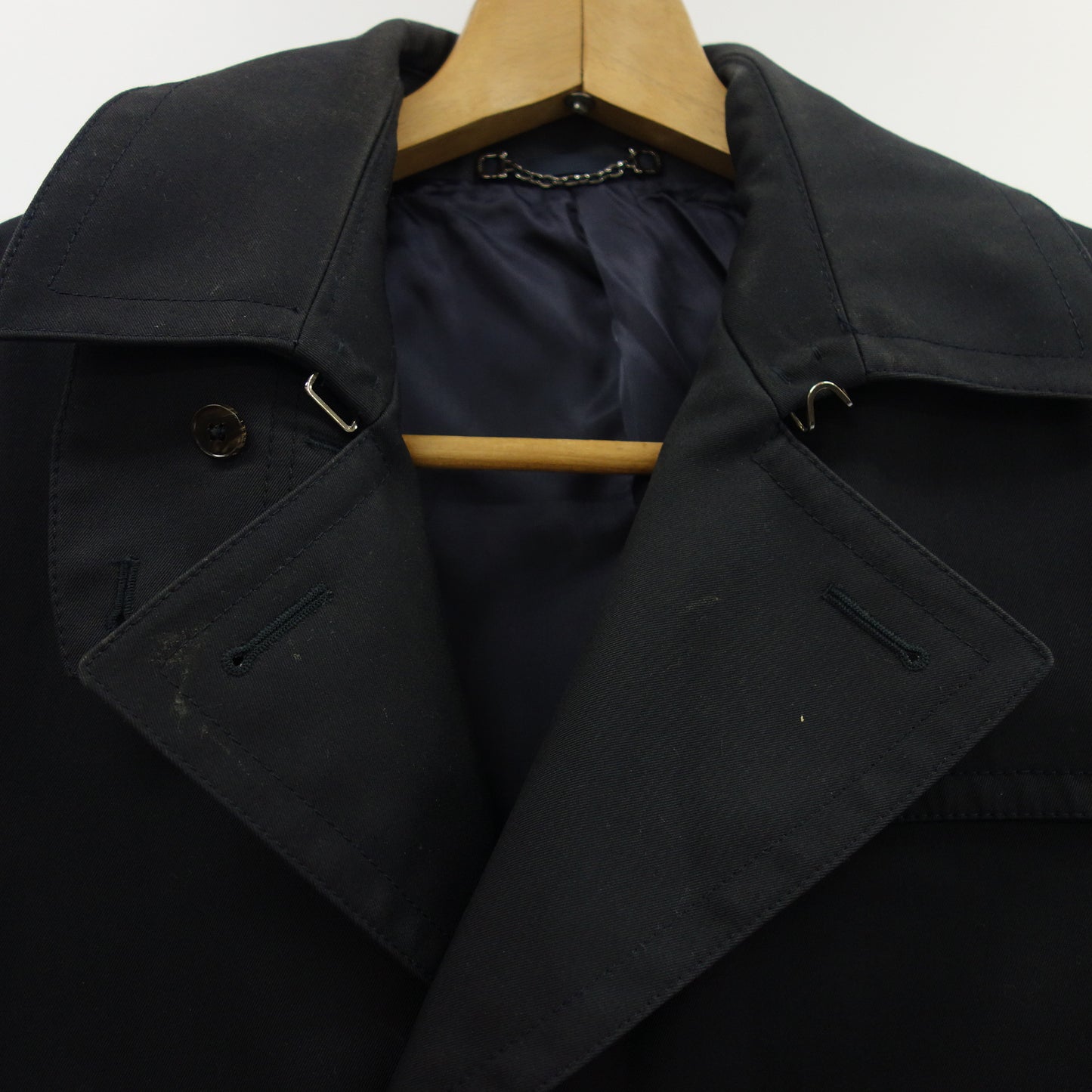 Used Gucci Trench Coat Overcoat with Belt 295115 Black Size 44 Men's GUCCI [AFA8] 