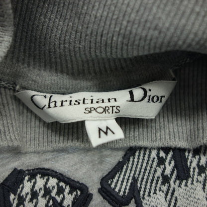 美品◆クリスチャンディオール 長袖トップス ワッペン 総柄 レディース M グレー系 Christian Dior【AFB42】