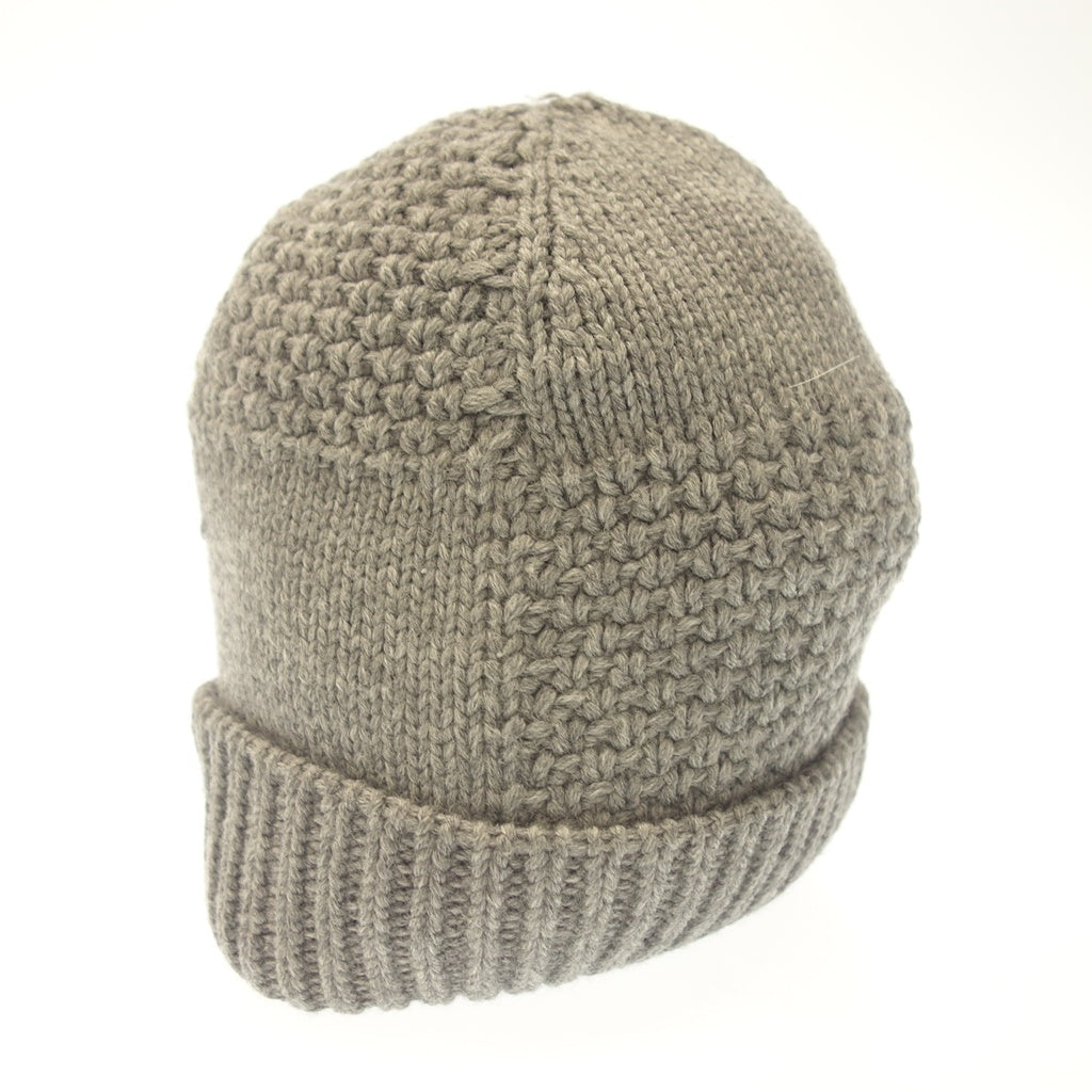 Used Louis Vuitton knit hat 100% wool Gray LOUIS VUITTON [AFI20] 