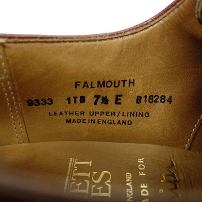 Crockett &amp; Jones U 型鞋 Paul Smith 特别订单 FALMOUTH 9333 男式 7.5 棕色 Crockett &amp; Jones [AFD2] [二手] 