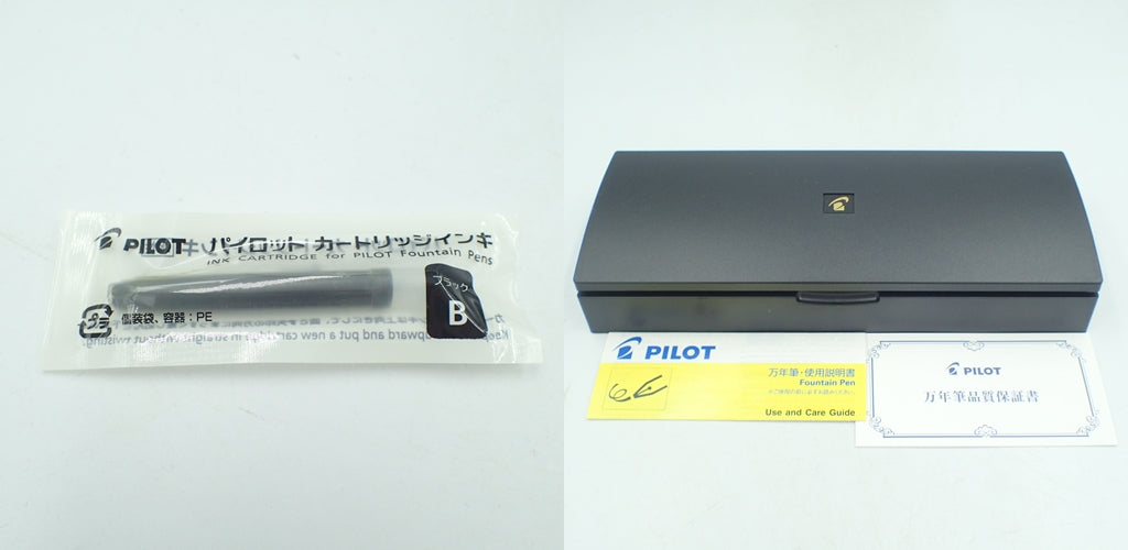 像新的一样 ◆ Pilot 钢笔 Custom 742 14K-585 WA 黑色 x 金色 带墨盒 PILOT [AFI6] 
