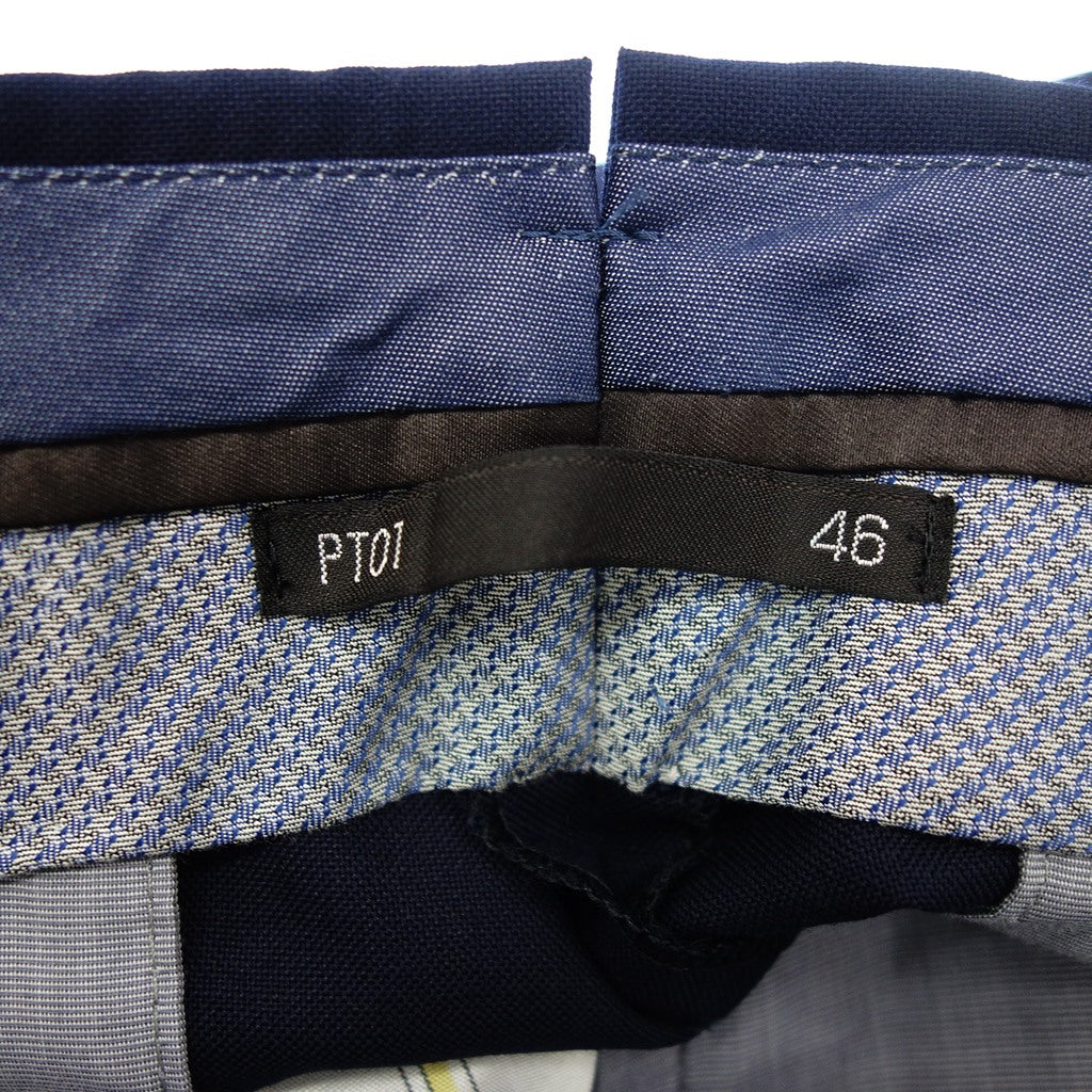 Very good condition ◆Pty Zero Uno slacks pants Super 100s Gentleman Fit Men's Navy Size 46 PT01 GENTLEMAN FIT [AFB4] 