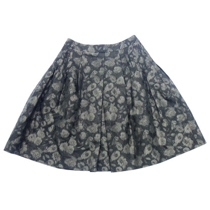 Very beautiful item ◆ Rene all-over pattern skirt ladies black x gray size 36 Rene [AFB7] 