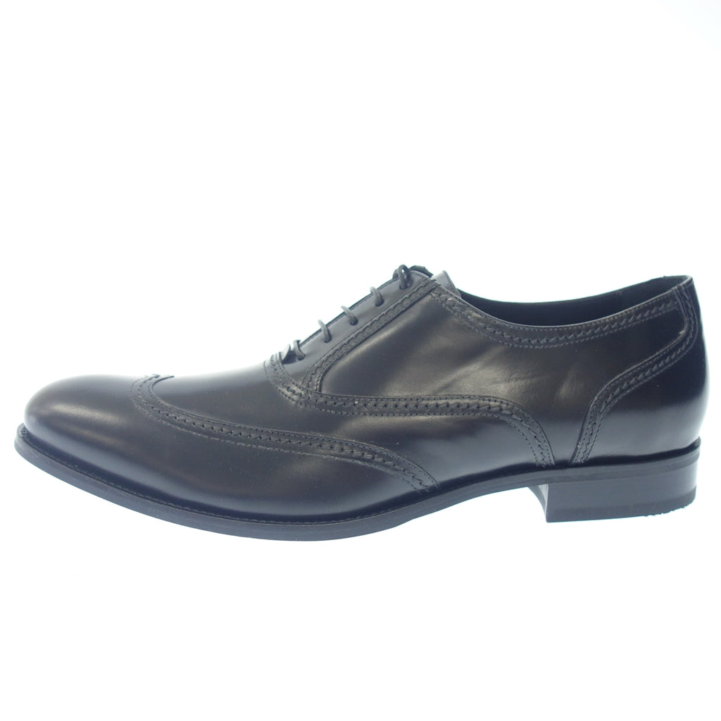 Like new◆CARLO BOTRINI Leather Shoes Wing Tip Men's 44 Black CARLO BOTRINI [AFC34] 