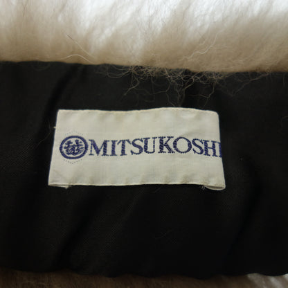 Very good condition◆Mitsukoshi Shawl Fox Fur Brown MITSUKOSHI [AFI21] 