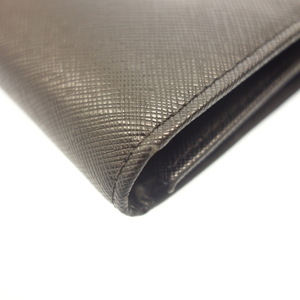 Used ◆Prada tri-fold wallet compact black PRADA [AFI16] 