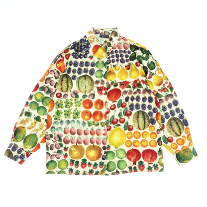 Good condition ◆ Gucci long sleeve shirt fruit pattern silk ladies multicolor size 42 GUCCI [AFB46] 