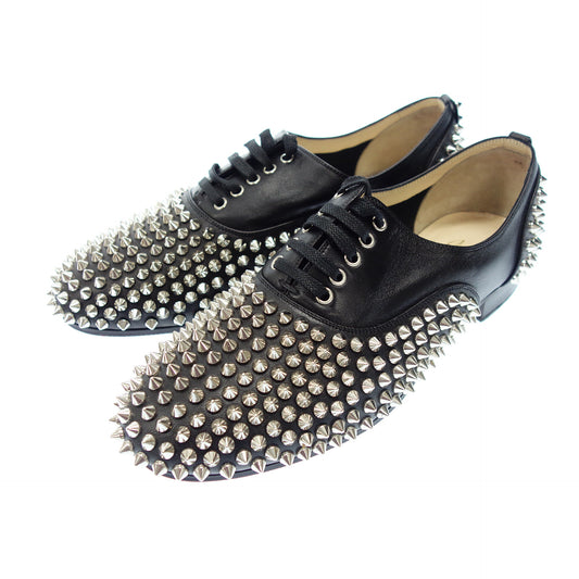 Christian Louboutin leather shoes spike studs LACE 554 SPIKES FLAT ladies 37 black Christian Louboutin [AFD1] [Used] 