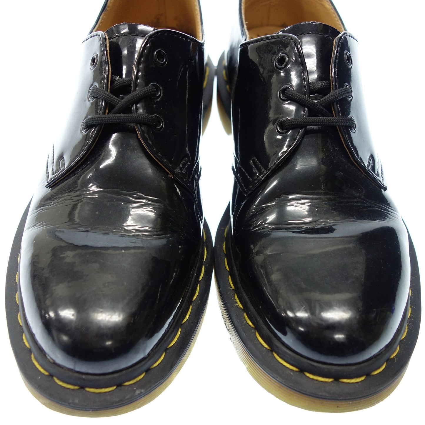Dr. Martens 3 孔橡胶底漆皮鞋男式 6 黑色 Dr. Martens [AFC19] [二手] 