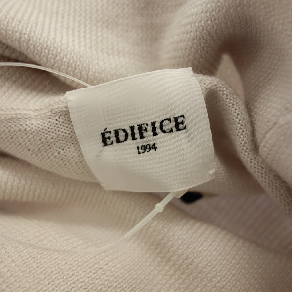 Unused ◆Edifice turtleneck sweater 16 gauge knit men's size XL white EDIFICE [AFA22] 