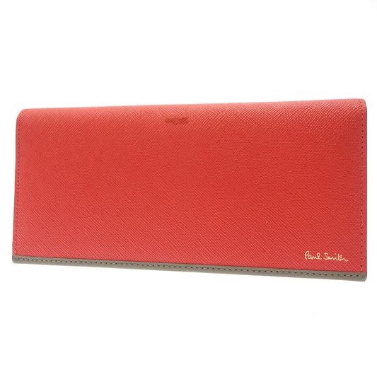 Paul Smith bifold long wallet Saffiano P105 red with box Paul Smith [AFI18] [Used] 