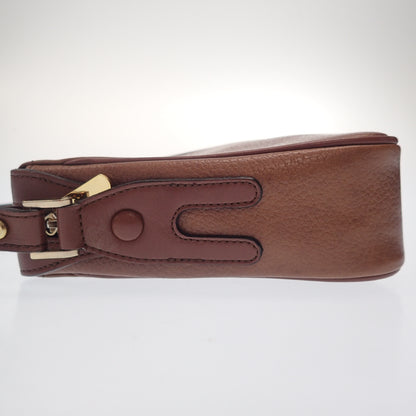 Burberrys Shoulder Bag Leather Inside Nova Check Brown Burberrys [AFE6] [Used] 