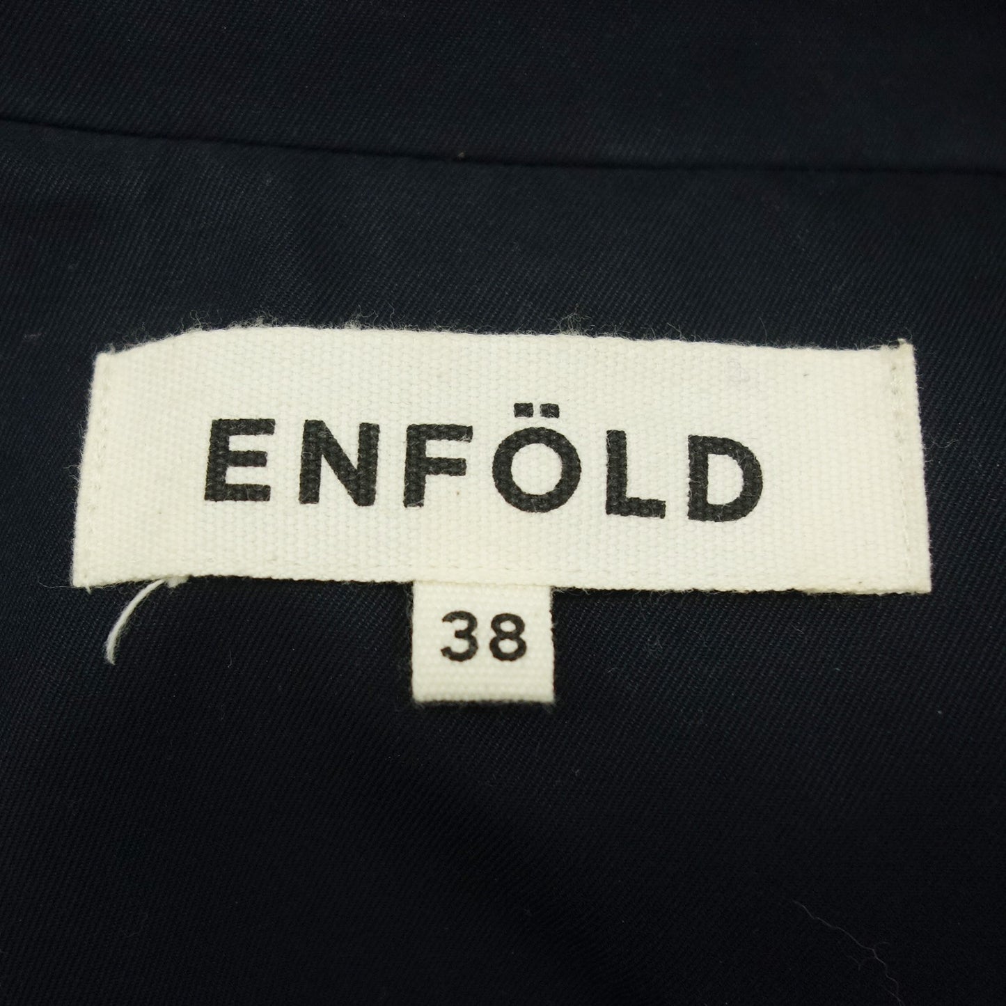 エンフォルド チェスターコート コットン レディース 38 ネイビー ENFOLD【AFB13】【中古】