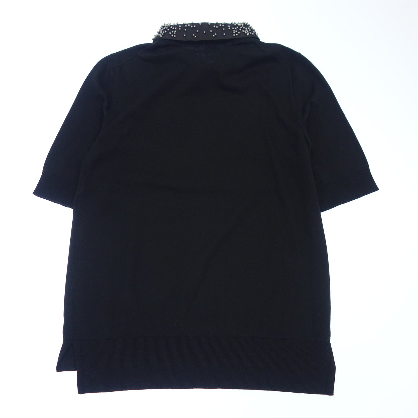 Good condition ◆Louis Vuitton T-shirt 13SS Collar Bijoux Cotton Ladies Black Size XS LOUIS VUITTON [AFB3] 